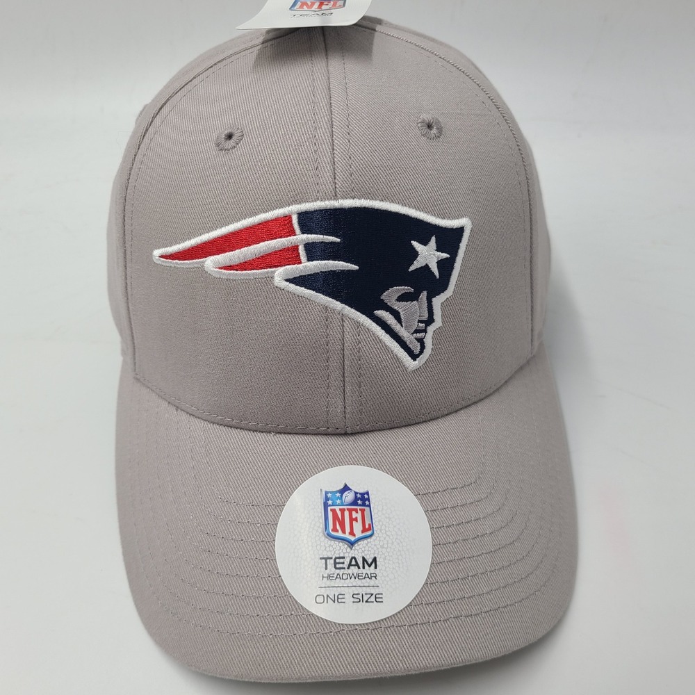 New England Patriots Hat Adjustable NFL Team Apparel Gray Blue NFL Football Men